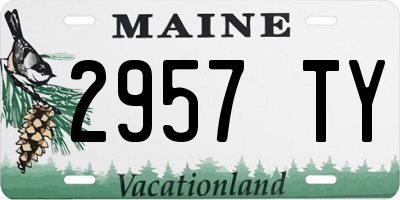 ME license plate 2957TY
