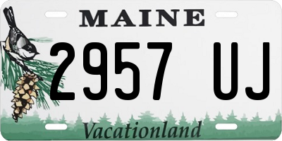 ME license plate 2957UJ