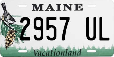 ME license plate 2957UL