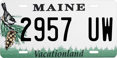 ME license plate 2957UW