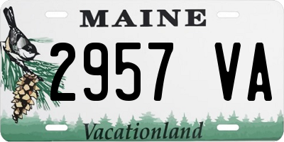 ME license plate 2957VA