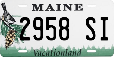 ME license plate 2958SI