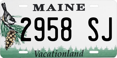 ME license plate 2958SJ