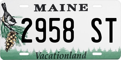 ME license plate 2958ST