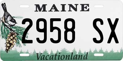 ME license plate 2958SX