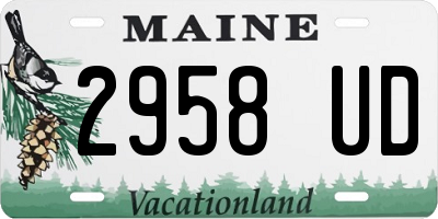 ME license plate 2958UD