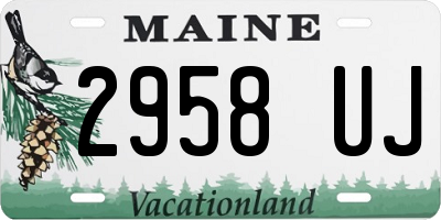 ME license plate 2958UJ