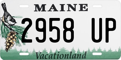 ME license plate 2958UP