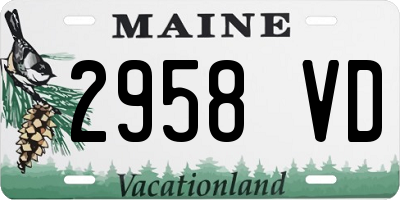 ME license plate 2958VD