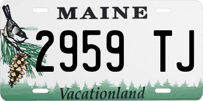 ME license plate 2959TJ