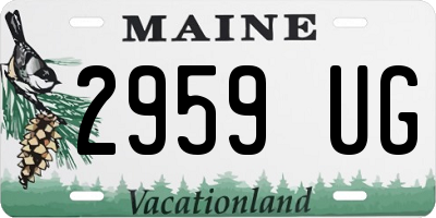 ME license plate 2959UG