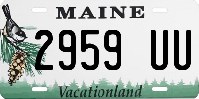 ME license plate 2959UU