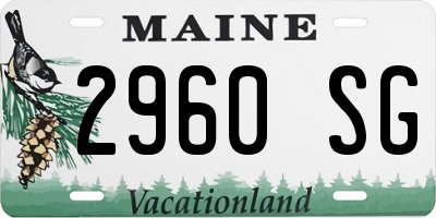 ME license plate 2960SG