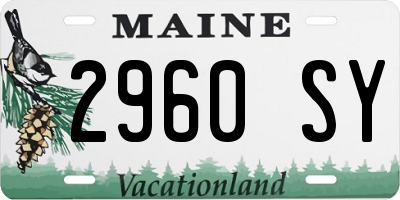 ME license plate 2960SY