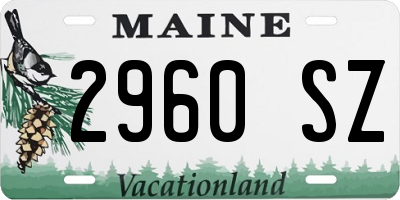 ME license plate 2960SZ
