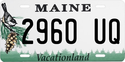 ME license plate 2960UQ