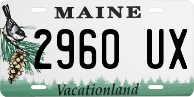 ME license plate 2960UX