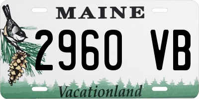 ME license plate 2960VB