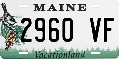 ME license plate 2960VF