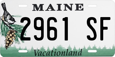ME license plate 2961SF