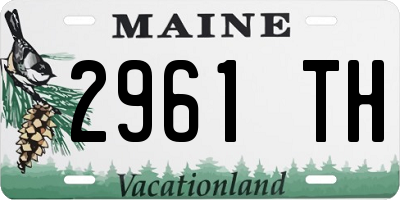 ME license plate 2961TH