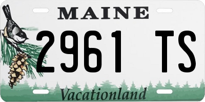 ME license plate 2961TS