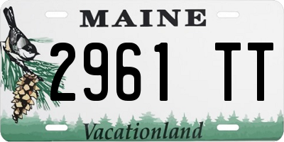ME license plate 2961TT