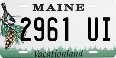 ME license plate 2961UI