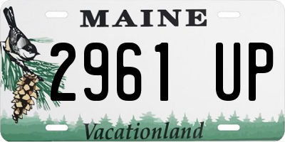 ME license plate 2961UP