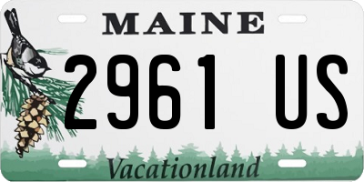 ME license plate 2961US