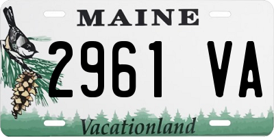 ME license plate 2961VA