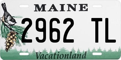 ME license plate 2962TL