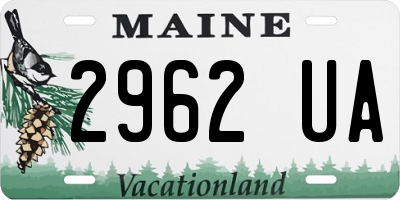 ME license plate 2962UA