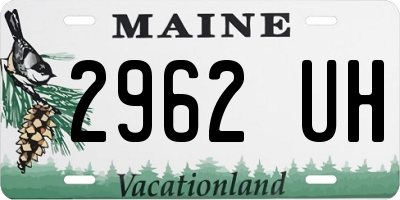 ME license plate 2962UH