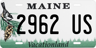 ME license plate 2962US