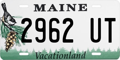 ME license plate 2962UT