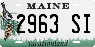 ME license plate 2963SI