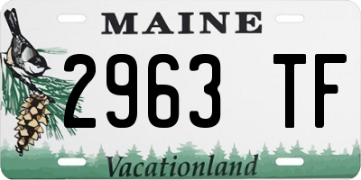 ME license plate 2963TF