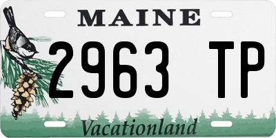 ME license plate 2963TP