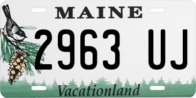 ME license plate 2963UJ