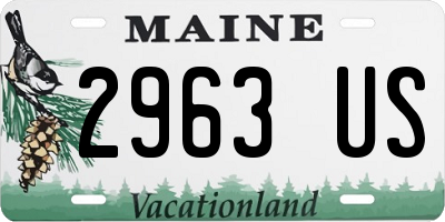 ME license plate 2963US