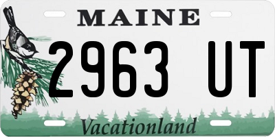 ME license plate 2963UT