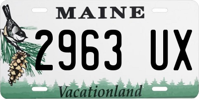 ME license plate 2963UX