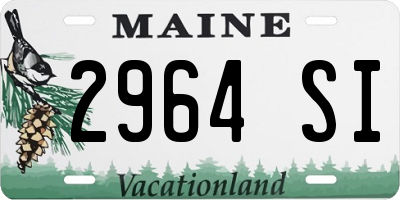 ME license plate 2964SI