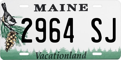 ME license plate 2964SJ