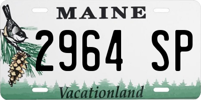 ME license plate 2964SP