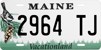 ME license plate 2964TJ
