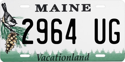 ME license plate 2964UG
