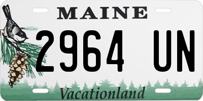 ME license plate 2964UN