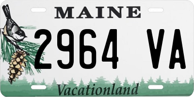ME license plate 2964VA